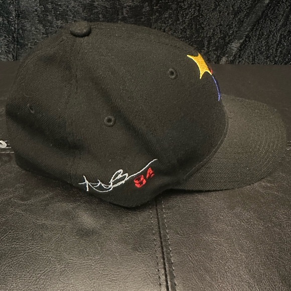 New Era Black 39Thirty Pittsburgh Steelers Antonio Brown #84 Hat - Picture 2 of 5